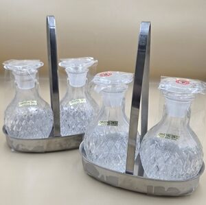 Vintage Kamei Crystal oil and vinegar cruet set